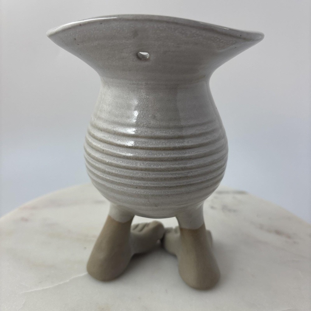 VTG Muddy Waters Pottery Bare Feet Set Pedestal Toothbrush Holder Soap Dish - Picture 12 of 16